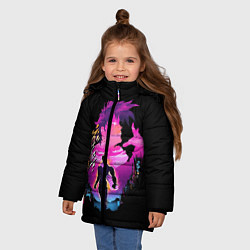 Куртка зимняя для девочки JoJo’s Bizarre Adventure, цвет: 3D-черный — фото 2