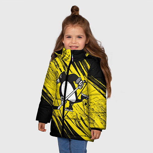 Зимняя куртка для девочки Pittsburgh Penguins Sport / 3D-Черный – фото 3