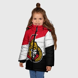 Куртка зимняя для девочки Оттава Сенаторз, цвет: 3D-красный — фото 2