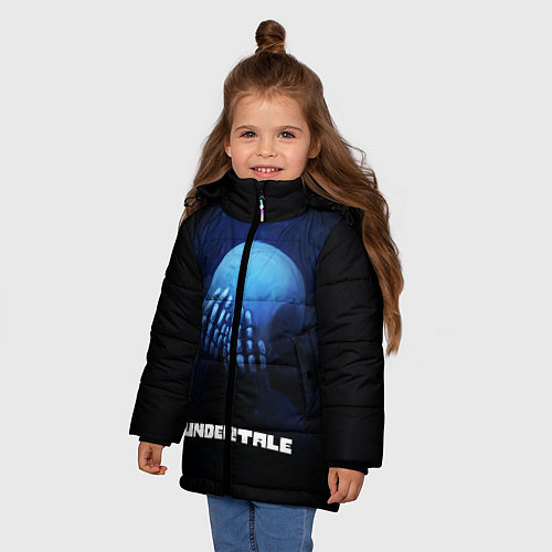 Зимняя куртка для девочки UNDERTALE / 3D-Черный – фото 3