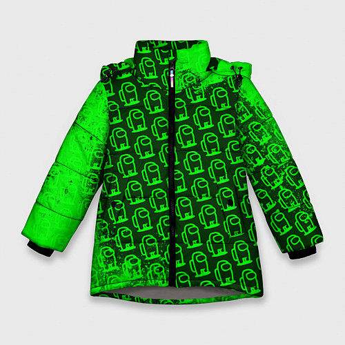 Зимняя куртка для девочки AMONG US АМОНГ АС / 3D-Светло-серый – фото 1