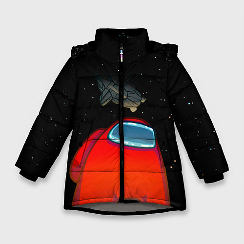 Зимняя куртка для девочки Among Us / 3D-Светло-серый – фото 1