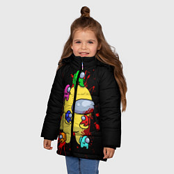 Куртка зимняя для девочки Among Us Амонг Ас, цвет: 3D-красный — фото 2