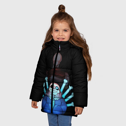Зимняя куртка для девочки UNDERTALE / 3D-Черный – фото 3