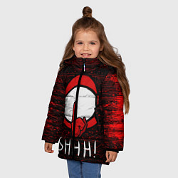 Куртка зимняя для девочки AMONG US - SHHH!, цвет: 3D-черный — фото 2