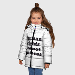 Куртка зимняя для девочки Права человека не обсуждаются, цвет: 3D-красный — фото 2