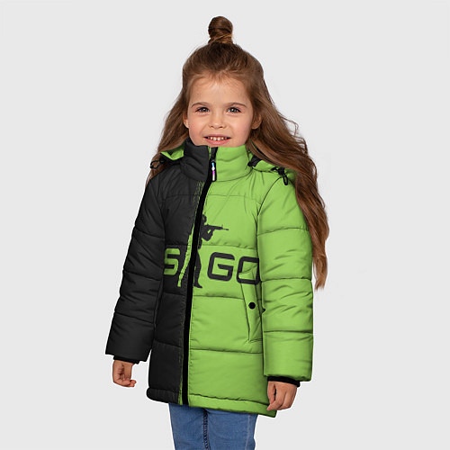 Зимняя куртка для девочки CS GO / 3D-Черный – фото 3