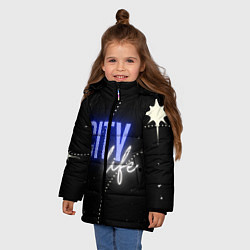 Куртка зимняя для девочки City life, цвет: 3D-черный — фото 2