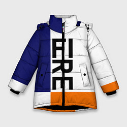 Куртка зимняя для девочки FIRE, цвет: 3D-черный