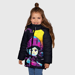 Куртка зимняя для девочки Jessi brawl stars, цвет: 3D-черный — фото 2