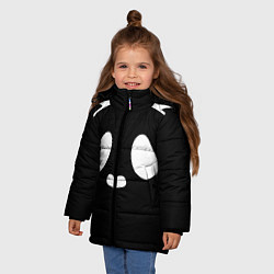 Куртка зимняя для девочки Panda white, цвет: 3D-черный — фото 2