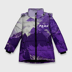 Куртка зимняя для девочки PEAK, цвет: 3D-черный