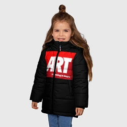 Куртка зимняя для девочки Art red, цвет: 3D-черный — фото 2