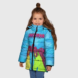 Куртка зимняя для девочки Colored unicorns, цвет: 3D-черный — фото 2