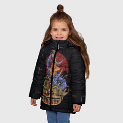Куртка зимняя для девочки Happy Halloween, цвет: 3D-черный — фото 2