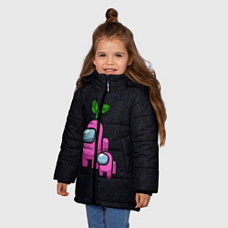 Куртка зимняя для девочки Among us Pink kid Pink, цвет: 3D-светло-серый — фото 2