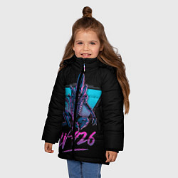 Куртка зимняя для девочки Чужой 426, цвет: 3D-красный — фото 2