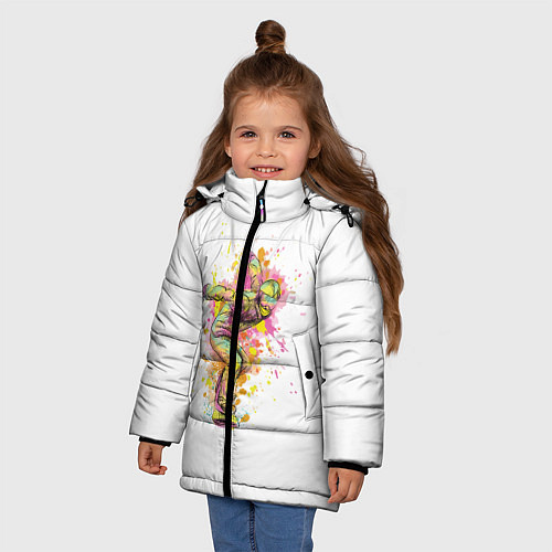 Зимняя куртка для девочки Сноуборд / 3D-Черный – фото 3
