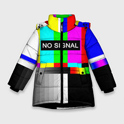 Куртка зимняя для девочки NO SIGNAL, цвет: 3D-черный