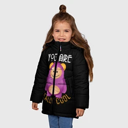 Куртка зимняя для девочки Реально крутой, цвет: 3D-черный — фото 2