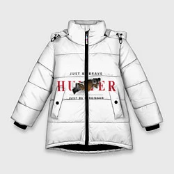 Куртка зимняя для девочки Hunter, цвет: 3D-черный