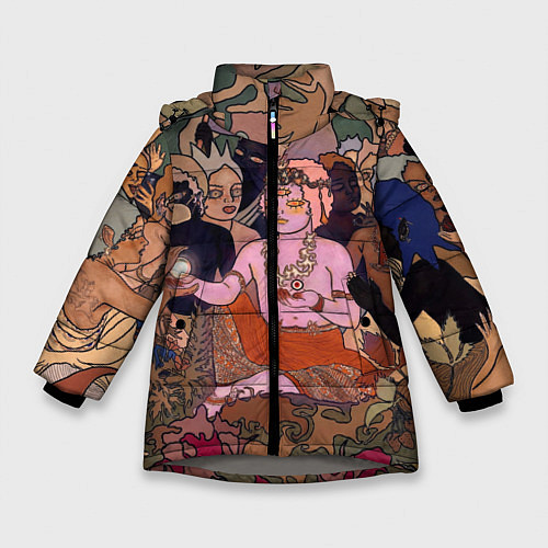 Зимняя куртка для девочки BRING ME THE HORIZON ART / 3D-Светло-серый – фото 1