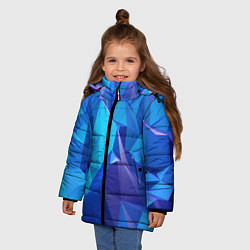 Куртка зимняя для девочки NEON CRYSTALLS, цвет: 3D-черный — фото 2