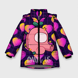 Куртка зимняя для девочки Among Us Girl, цвет: 3D-светло-серый