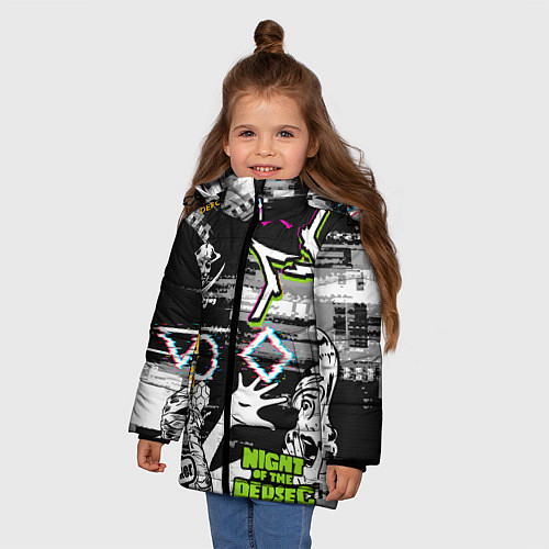 Зимняя куртка для девочки Watch Dogs / 3D-Черный – фото 3