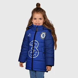 Куртка зимняя для девочки CHELSEA домашняя сезон 2021, цвет: 3D-черный — фото 2