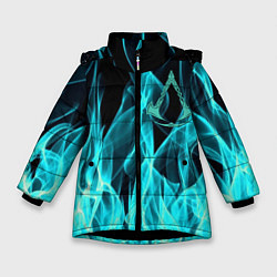 Куртка зимняя для девочки ASSASSINS CREED VALHALLA, цвет: 3D-черный