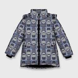 Куртка зимняя для девочки Броня, цвет: 3D-черный
