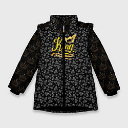 Куртка зимняя для девочки King, цвет: 3D-черный