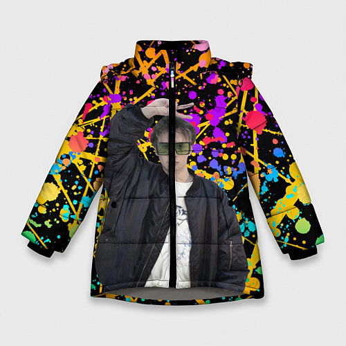 Зимняя куртка для девочки Slava Marlow / 3D-Светло-серый – фото 1