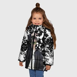 Куртка зимняя для девочки Slava Marlow, цвет: 3D-черный — фото 2