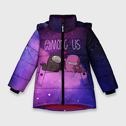 Куртка зимняя для девочки Among Us Love Z, цвет: 3D-красный