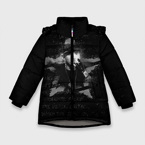 Зимняя куртка для девочки Eminem / 3D-Светло-серый – фото 1