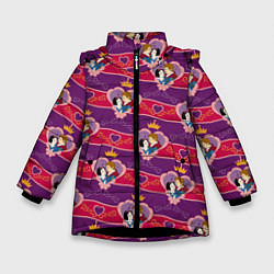 Куртка зимняя для девочки Белоснежка и Принц, цвет: 3D-черный