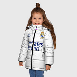 Куртка зимняя для девочки REAL MADRID, домашняя 2021, цвет: 3D-черный — фото 2