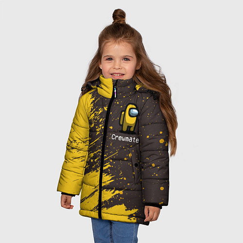 Зимняя куртка для девочки AMONG US АМОНГ АС / 3D-Черный – фото 3