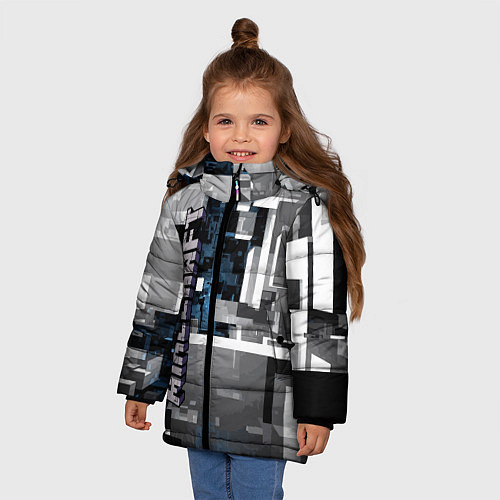 Зимняя куртка для девочки Minecraft / 3D-Черный – фото 3