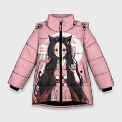 Куртка зимняя для девочки Nezuko, цвет: 3D-черный