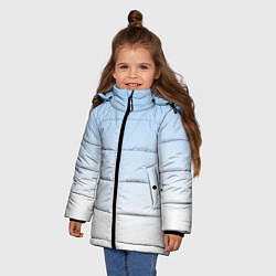 Куртка зимняя для девочки Небесно-голубой градиент, цвет: 3D-черный — фото 2