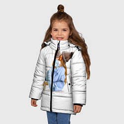 Куртка зимняя для девочки Самая лучшая мама, цвет: 3D-черный — фото 2
