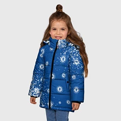 Куртка зимняя для девочки CHELSEA F C ЧЕЛСИ, цвет: 3D-черный — фото 2
