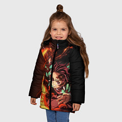 Куртка зимняя для девочки ТАНДЖИРО, цвет: 3D-черный — фото 2