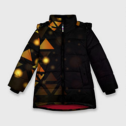 Куртка зимняя для девочки Geometry, цвет: 3D-красный