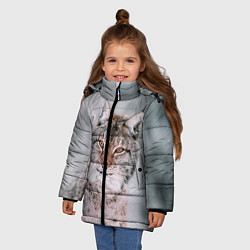 Куртка зимняя для девочки Рысь, цвет: 3D-черный — фото 2