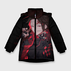 Куртка зимняя для девочки КЛИНОК ТАНДЖИРО, цвет: 3D-черный