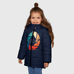 Куртка зимняя для девочки Portal, цвет: 3D-черный — фото 2
